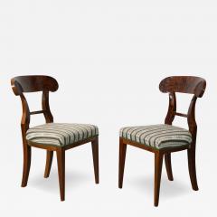 Biedermeier Two Walnut Chairs Vienna c 1830  - 3508162