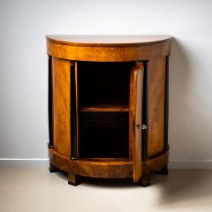 Biedermeier Walnut Demilune Cabinet with Ebonized Details Germany circa 1820 - 4368003