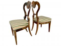 Biedermeier Walnut Set of Five Chairs Table Vienna c 1825  - 3436387