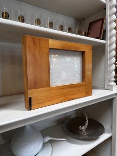 Big Picture Frame in Pine Wood Steel by Felice Antonio Botta Italy 1970s - 3277267
