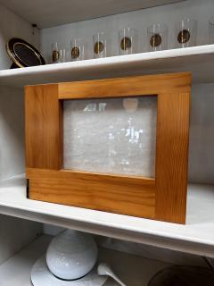 Big Picture Frame in Pine Wood Steel by Felice Antonio Botta Italy 1970s - 3277270