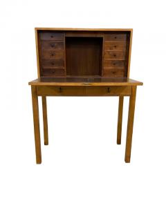 Bijou Functionalist Finnish Design Folding Secretaire Flame Birch 1940s - 3973066