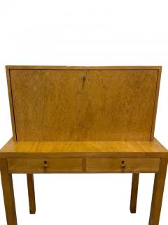 Bijou Functionalist Finnish Design Folding Secretaire Flame Birch 1940s - 3973071