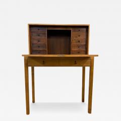 Bijou Functionalist Finnish Design Folding Secretaire Flame Birch 1940s - 3995467