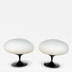 Bill Curry Pair of Bill Curry Mushroom Lamps in black enamel - 4061526