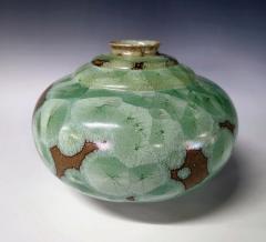 Bill Powell Lichen Crystal Bulbous Blossom Vase - 3864807