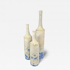 Bill Powell Pearl and Sapphire Crystal Column Bottles Set of 3  - 3890829