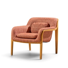 Bill Stephens Bill Stephens for Knoll Model 1315 Mid Century Bentwood Lounge Chairs Pair - 4740920