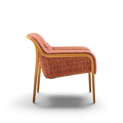 Bill Stephens Bill Stephens for Knoll Model 1315 Mid Century Bentwood Lounge Chairs Pair - 4740925