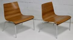 Billiani Zebra wood And Chrome Modern Slipper Chairs - 3366482