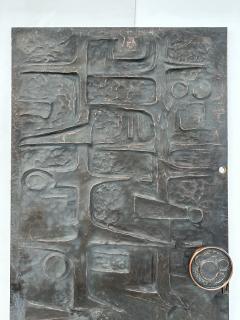 Billy Joe Mccarroll David Gillespe Hammered Copper Repousse Brutalist Door Panel - 3273057