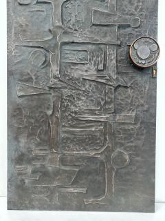 Billy Joe Mccarroll David Gillespe Hammered Copper Repousse Brutalist Door Panel - 3273058