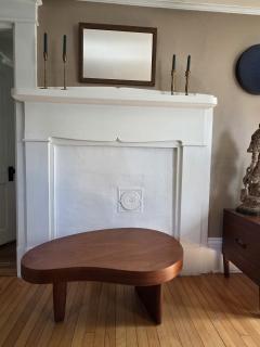 Biomorphic Mahogany Coffee Table North Shore Massachusetts c 1948 Studio - 4570805
