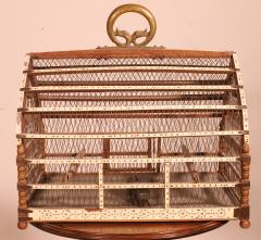 Bird Cage In Bone And Wood 19 Century - 2223553