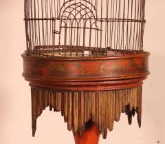 Bird Cage On Stand With Chinese Decor 19 Century - 2227562