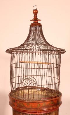 Bird Cage On Stand With Chinese Decor 19 Century - 2227565