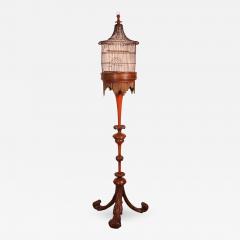 Bird Cage On Stand With Chinese Decor 19 Century - 2228836