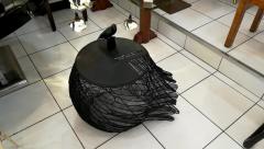 Bird Gueridon or side table in black painted Metal - 1138020