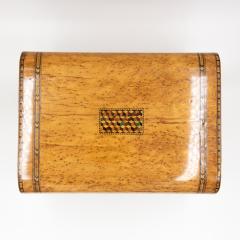 Bird s Eye Maple Box with Tumbling Block Inlays English Circa 1830 - 4453439