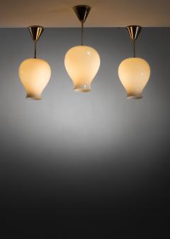 Birger Dahl Birger Dahl 3 glass pendant lamps - 3993226