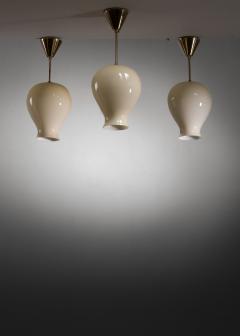 Birger Dahl Birger Dahl 3 glass pendant lamps - 3993227