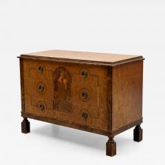 Birger Ekman 1920s Birger Ekman Swedish Grace 3 drawer chest w intarisa - 4699959
