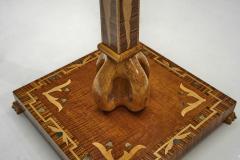 Birger Ekman Wood Floor Lamp with Decorative Inlays by Birger Ekman Attr Sweden 1930s - 4741838