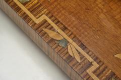 Birger Ekman Wood Floor Lamp with Decorative Inlays by Birger Ekman Attr Sweden 1930s - 4741839