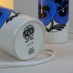 Birger Kaipiainen A Pair of Birger Kaipiainen Pansy Limited Edition Table Lamps Arabia 1980s - 4621689