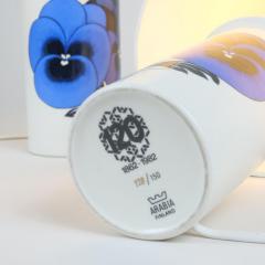 Birger Kaipiainen A Pair of Birger Kaipiainen Pansy Limited Edition Table Lamps Arabia 1980s - 4621690