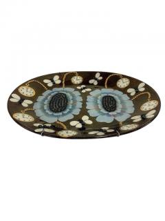 Birger Kaipiainen Birger Kaipiainen Duetto Decorative Dish in Black Gold Beads Arabia 1980s - 3972396