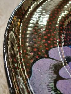 Birger Kaipiainen Birger Kaipiainen Very Large Ceramic Plate Red Blue with Beeds Arabia 1970s - 4125437