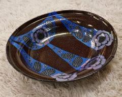 Birger Kaipiainen Birger Kaipiainen Very Large Ceramic Plate Red Blue with Beeds Arabia 1970s - 4125438