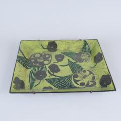 Birger Kaipiainen Large Surreal Green Garden Birger Kaipiainen Faience Wall Relief R rstrand 1950s - 4621653