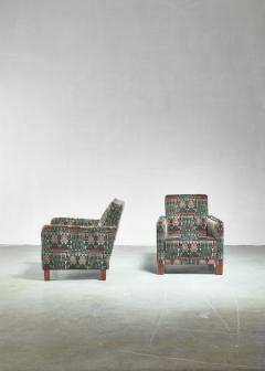 Bjorn Tragardh Bj rn Tr g rdh pair of club chairs with original Art Nouveau upholstery 1930s - 893998