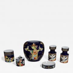 Bjorn Wiinblad Bj rn Wiinblad Bjorn W nblad For Rosenthal Cigarette Set With Matching Vase And Candle Holder - 3418961
