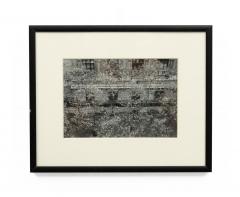 Black And White Photograph Of Streetscape With Flowering Tress - 3173898