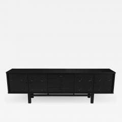 Black Brutalist Credenza with Floating Effect 1970s - 1052640