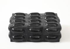 Black Buffalo Horn Oval Patterned Box - 4418203