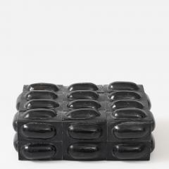 Black Buffalo Horn Oval Patterned Box - 4419576