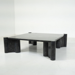 Black Carrara Marble Jumbo Coffee Table by Gae Aulenti for Knoll Inc 1960s - 4382762