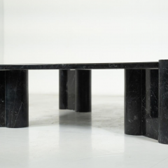 Black Carrara Marble Jumbo Coffee Table by Gae Aulenti for Knoll Inc 1960s - 4382763