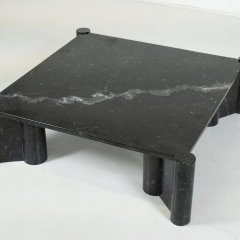 Black Carrara Marble Jumbo Coffee Table by Gae Aulenti for Knoll Inc 1960s - 4382765