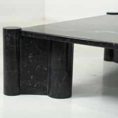 Black Carrara Marble Jumbo Coffee Table by Gae Aulenti for Knoll Inc 1960s - 4382767