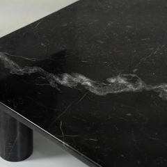 Black Carrara Marble Jumbo Coffee Table by Gae Aulenti for Knoll Inc 1960s - 4382770
