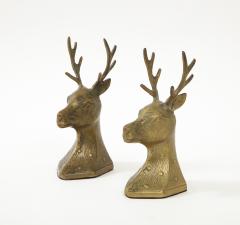 Black Forest Bronze Deer Bookends - 2614646