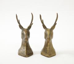 Black Forest Bronze Deer Bookends - 2614649