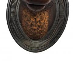 Black Forest Carved Walnut Deer Head Trophy Mount - 4140170