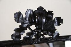 Black Forest Rustic Mirror With Oak Leaves Acorn Carvings Austria circa 1870 - 3361855