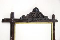 Black Forest Rustic Wall Mirror Bass Wood Austria circa 1880 - 3370208